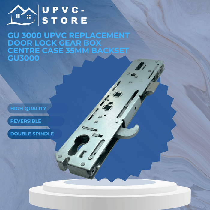 GU 3000 uPVC Replacement Door Lock Gear Box Centre Case 35mm Backset GU3000