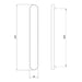 uPVC Door Handle Blank Plate French Doors Blanking Handle PVC 215mm Screw Centres