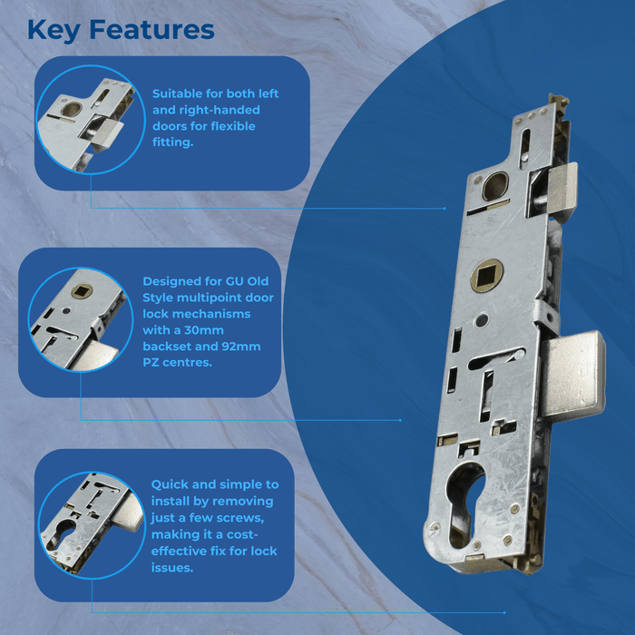 GU Old Style Replacement 28mm 30 mm uPVC Door Lock Centre Case Gear Box 92 PZ