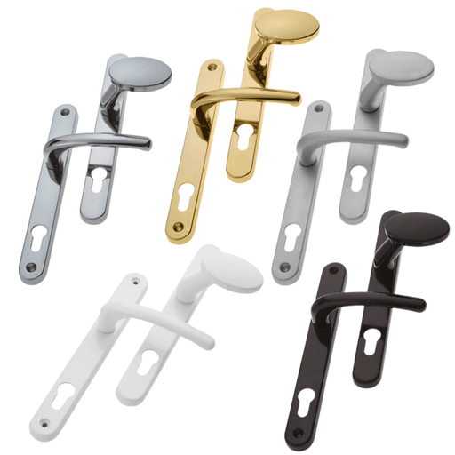 Fab Fix Blenheim UPVC Lever Pad Door Offset Handles 92 62 pz 240mm Screw Centres