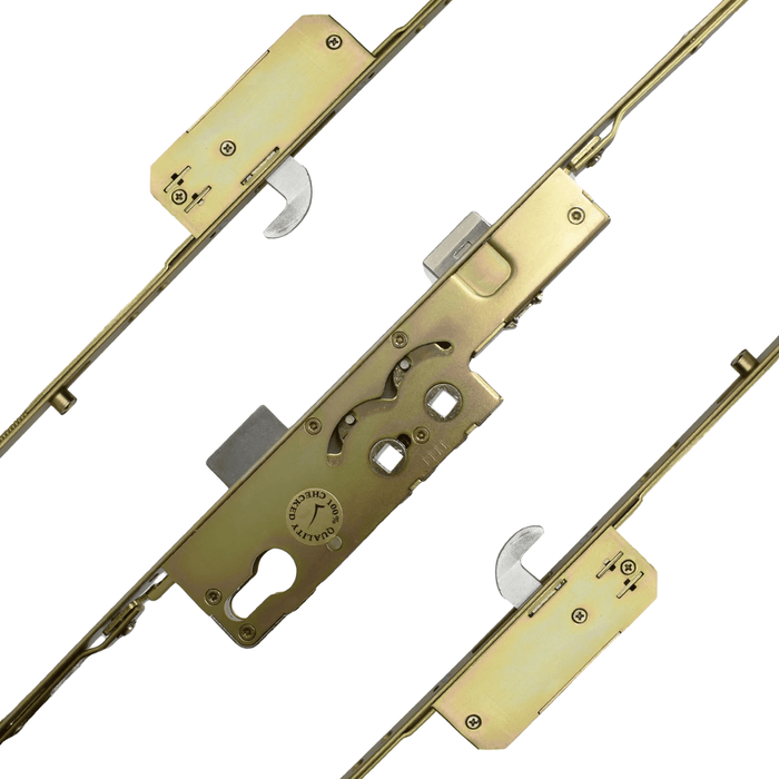 Avocet Wms Upvc Door Lock old Style 2 Hook 2 Roller Gold Plate 35mm Multi Point