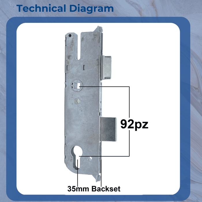 Genuine Gu Door Lock Gearbox Gu Multi Point Upvc Door Lock 35mm 92mm New Style Lock