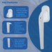 Tilt and Turn Upvc Window Handle Locking High Quality Mila 43mm Spindle