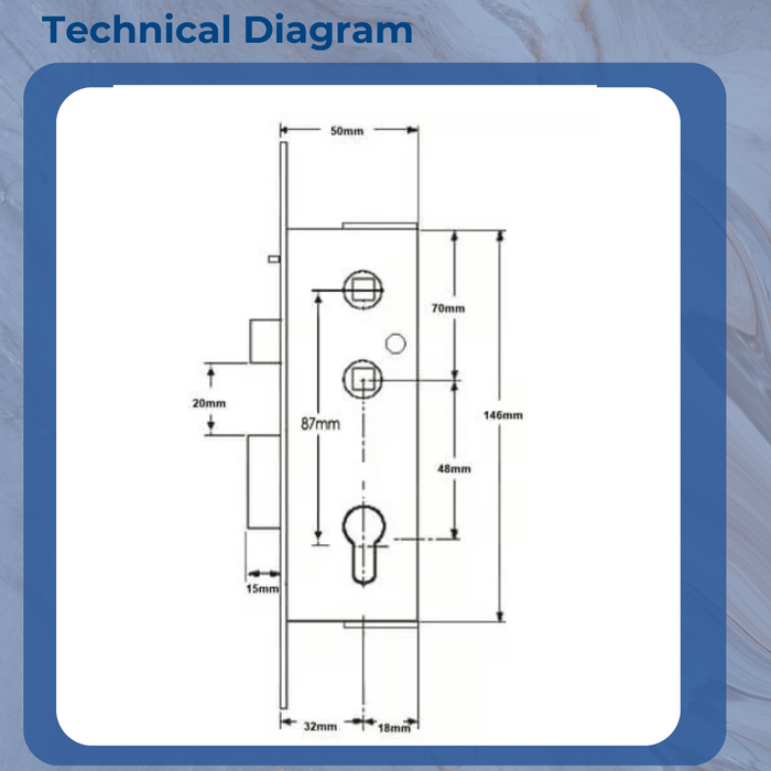 Abt Gibbons St Helens Glass Upvc Aluminium Door Lock Case Backset