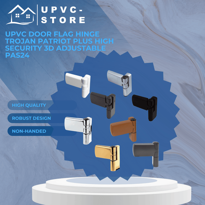 UPVC Door Flag Hinge Trojan Patriot Plus High Security 3D Adjustable PAS24