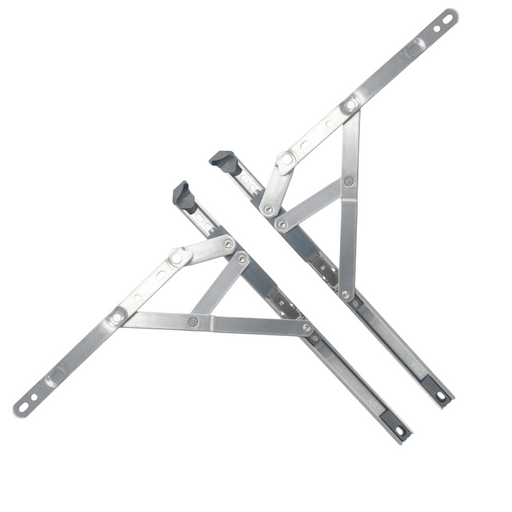 12" & 16" Egress Easy Clean UPVC Side Hung Window Hinges – Friction Stay, Fire Escape, 13mm & 17mm Stack Heights