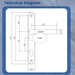 Fab Fix Blenheim UPVC Lever Pad Door Offset Handles 92 62 pz 240mm Screw Centres