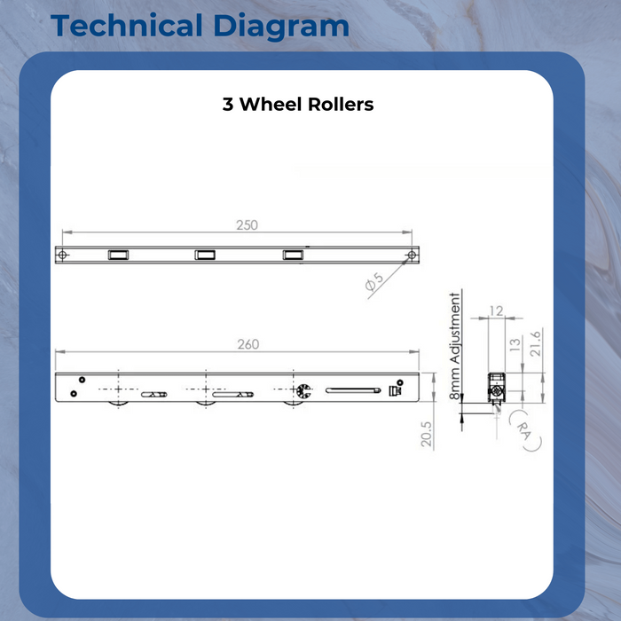 Glide Advanced Patio Door Rollers Self Adjusting Sliding Wheel Rollers