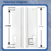 Schlegel UPVC Inline Sliding Patio Door Handle 43mm PZ 135mm Screw Centres Pair