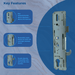 GU 3000 uPVC Replacement Door Lock Gear Box Centre Case 35mm Backset GU3000