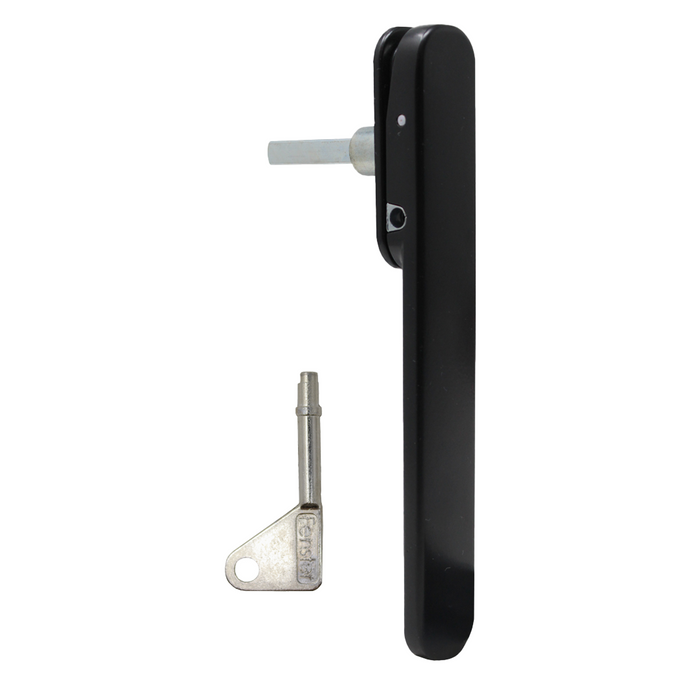 Fenster Genesis Sliding Bi Fold Locking Black Door Handle Short Base Smooth Finish