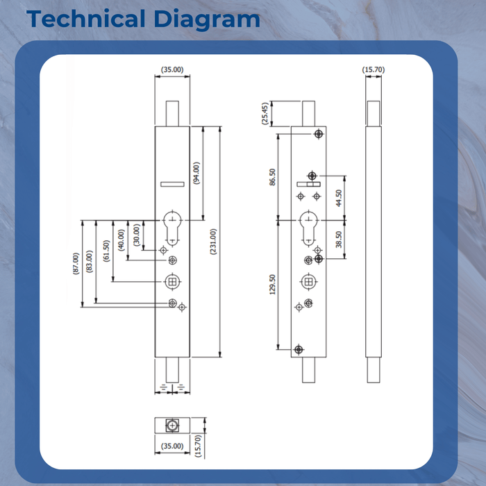 Caldwell Bi-fold Door Locking Shootbolt Gearbox