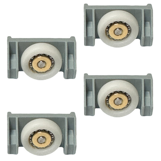 4 x Caravan Ellbee Shower Door Roller bearing and housing 04028 19mm Single Wheels 