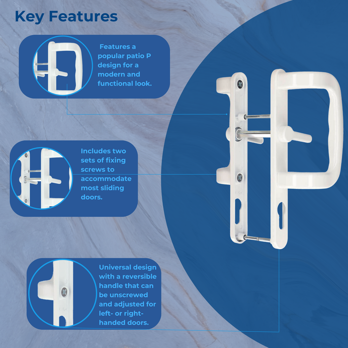 TROJAN 92PZ SLIDING PATIO DOOR LOCKING HANDLES FOR UPVC DOOR/PATIO DOOR