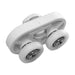 4 x CARAVAN ELLBEE WHITE SHOWER DOOR ROLLERS DOUBLE 19MM WHEELS CARAVAN ELLBEE SHOWER DOOR ROLLERS DOUBLE 19MM WHEELS