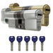 APECS AP 3* Star Euro Cylinder Thumb Turn Door Lock uPVC Aluminium Timber Door Barrel 6 Pin 5 Keys