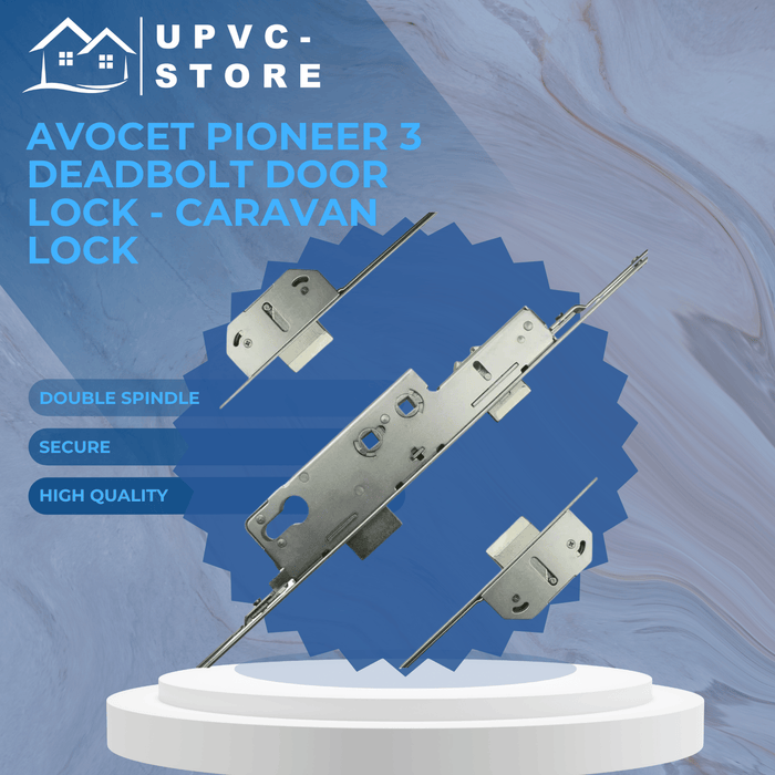 Avocet Pioneer 3 Deadbolt Double Spindle 92PZ 62PZ Multipoint Door Lock - Caravan Lock