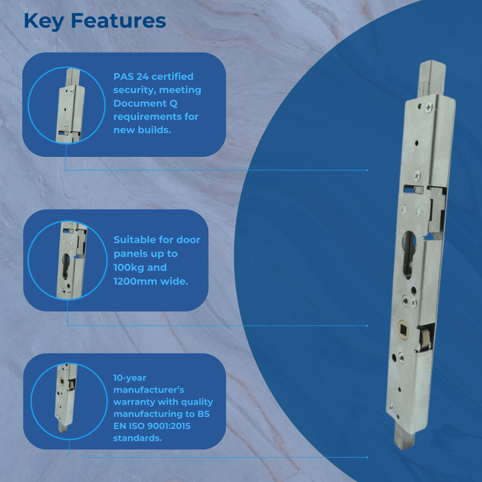 Caldwell Bi-fold Door Locking Shootbolt Gearbox