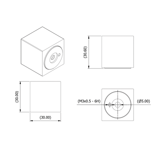 Glide Hardware Square Bi-fold Door Magnets 60mm High Quality